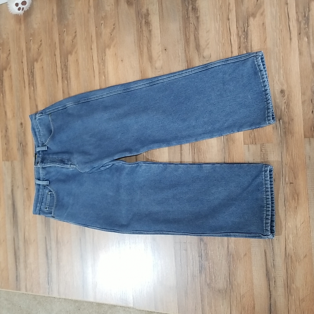STANLEY Flannel Lined 5 Pocket Straight Leg Jeans 34 x 32